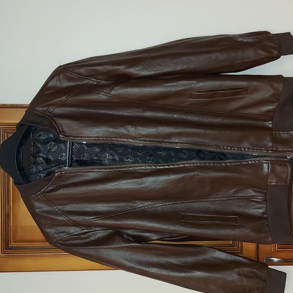 ANZHIGUO (58) 100%PU JACKET BROWN. INSIDE LOGO JPNZ. - Picture 2 of 9